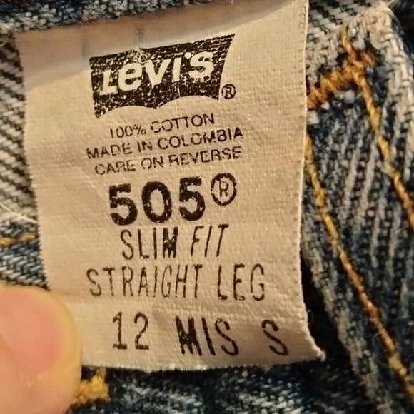 Levi's 505 Slim Fit Straight Leg Jeans Size 12 - Picture 2 of 4